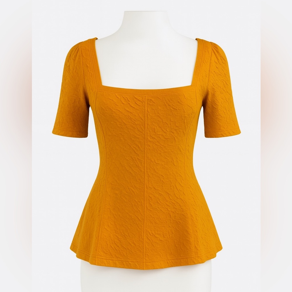 Eitiwa by Anthropologie Textured Mustard‎ Top – Size M